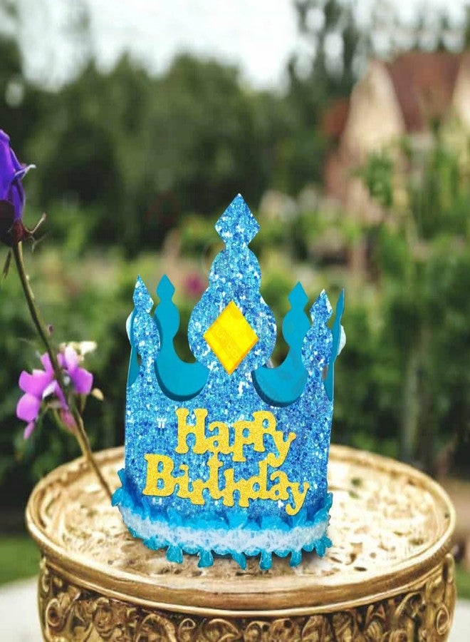 بروبسيكل قبعة عيد ميلاد لامعة زرقاء من بروبسكل للأولاد - (عبوة من قطعة واحدة) قبعة ورقية للحفلات مزودة بمطاط، غطاء رأس مثالي لجلسات التصوير والتزيين في أعياد ميلاد الأطفال - Image 5
